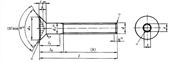 國標號gb/70.3-2000內六角沉頭螺絲，